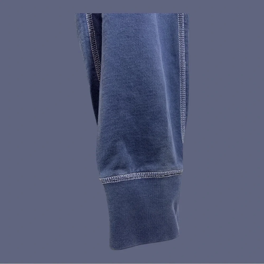 Express Men’s Faded Blue Jogger Pants with Drawstring Waist Tapered Cuff Legs M